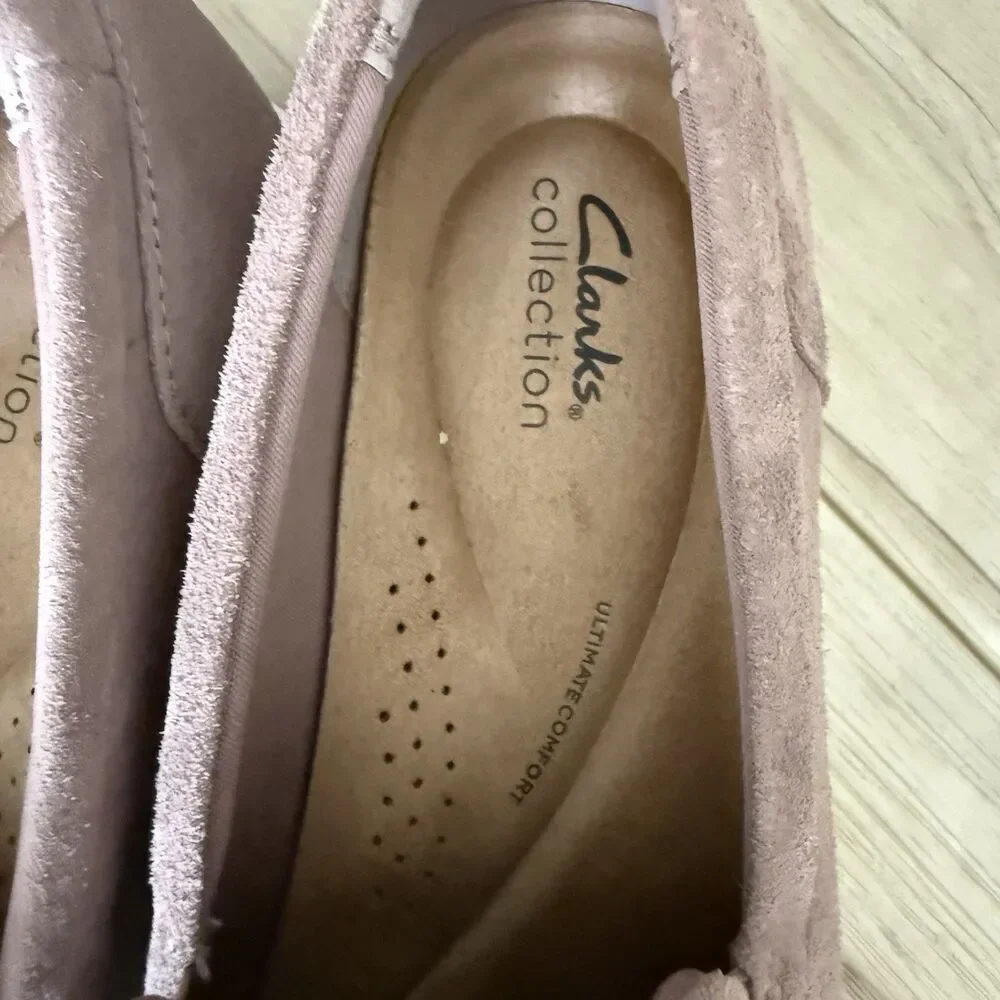 Clarks Womens Zylah May Loafer - Mauve Suede Size 11 - Picture 4 of 7